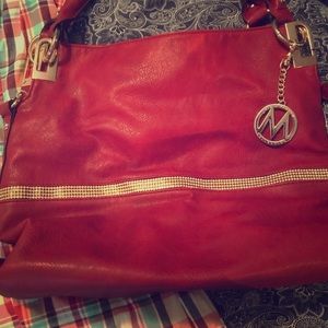 Red hobo purse